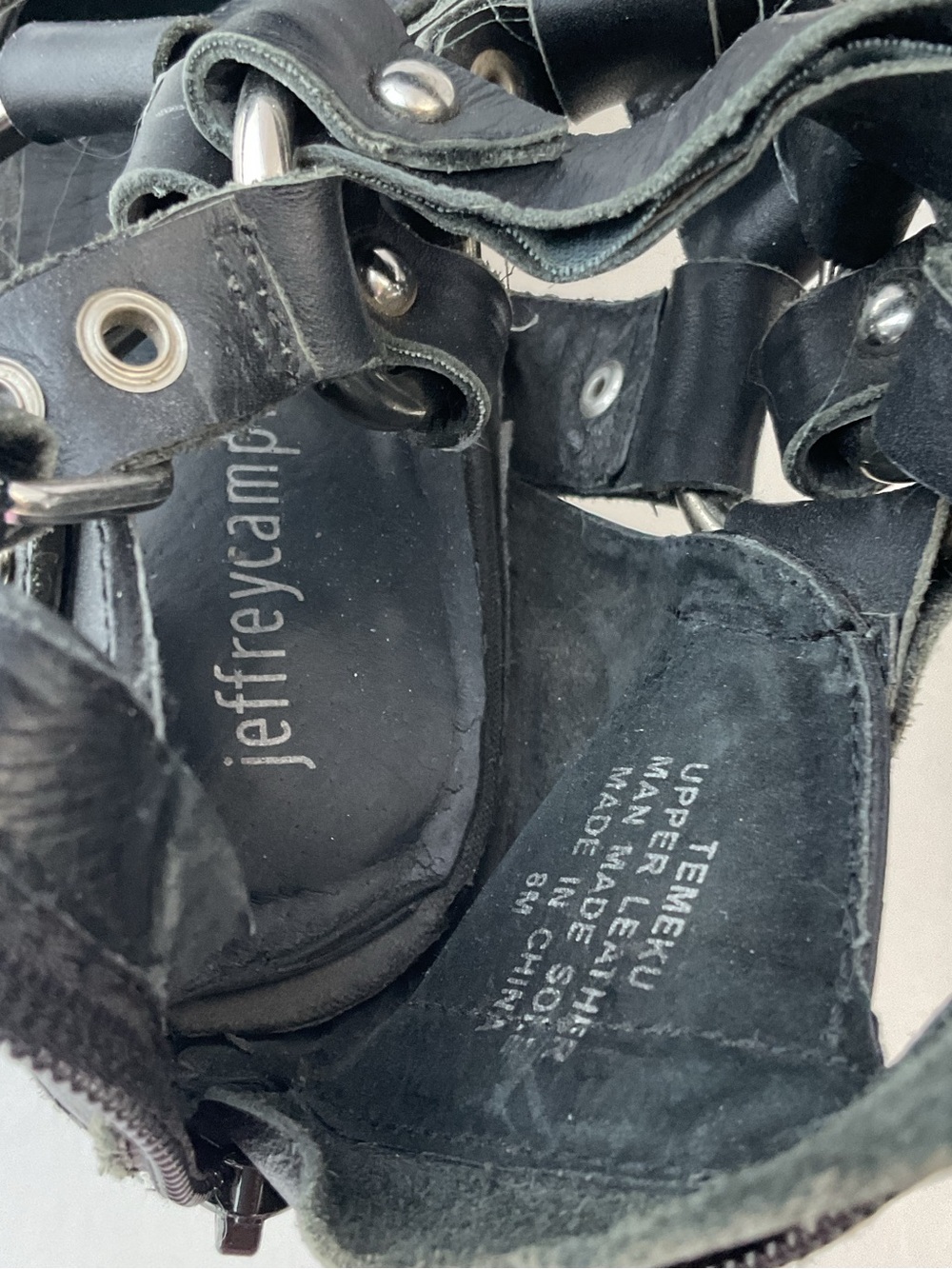 Extremely Rare Jeffrey Campbell Temeku Black/Silver Leather Boots Women’s Size 8 - Picture 16 of 16